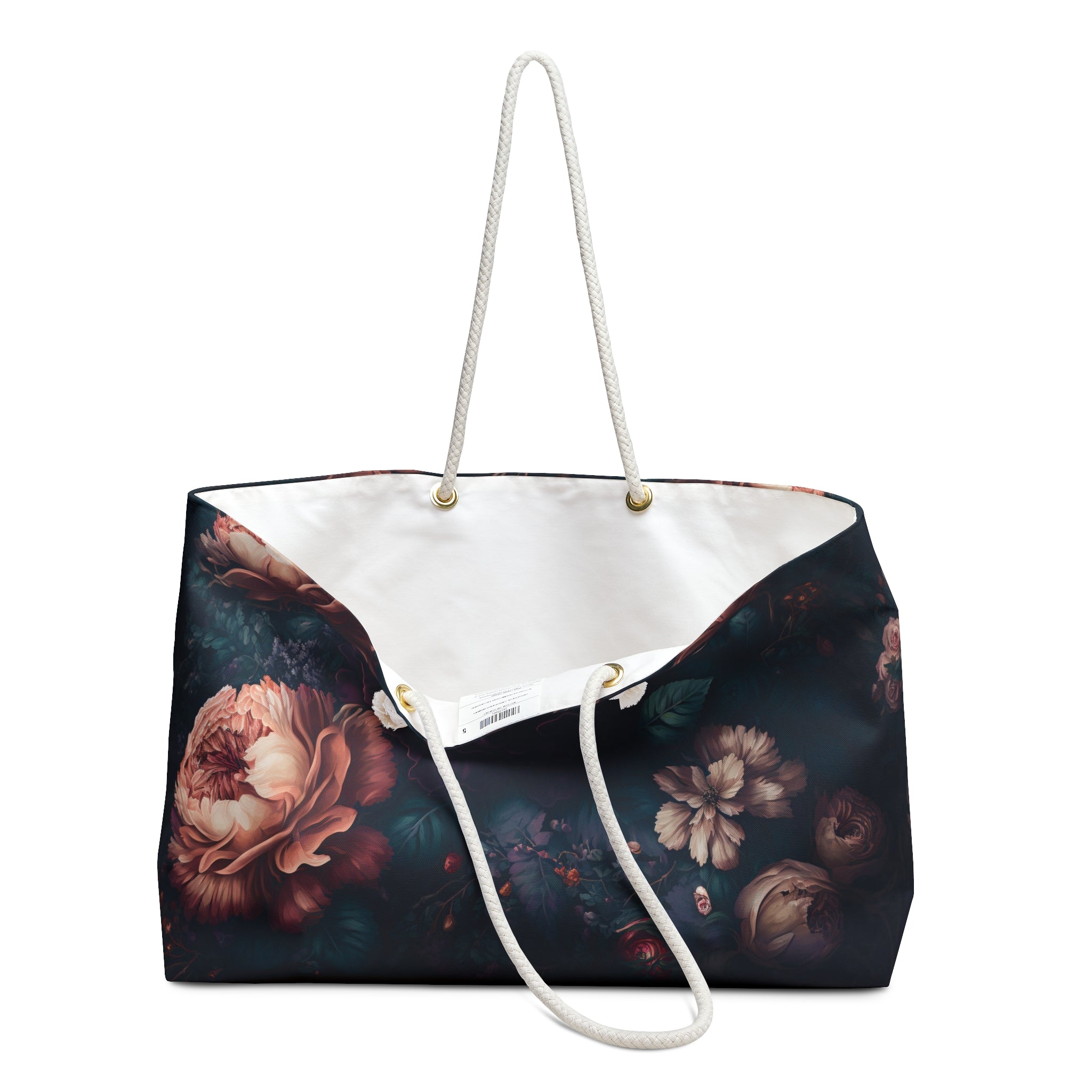 "Peace" Floral Weekender Bag