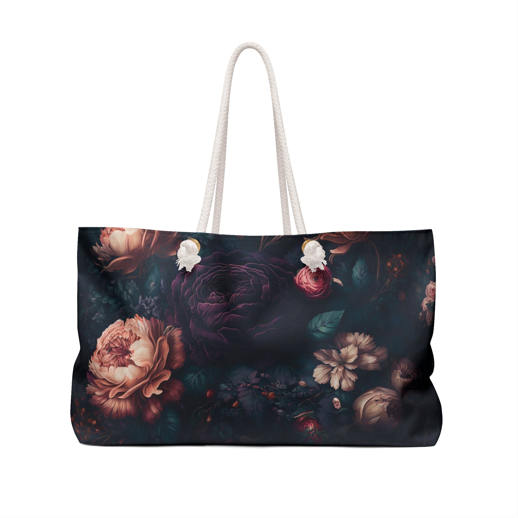"Peace" Floral Weekender Bag