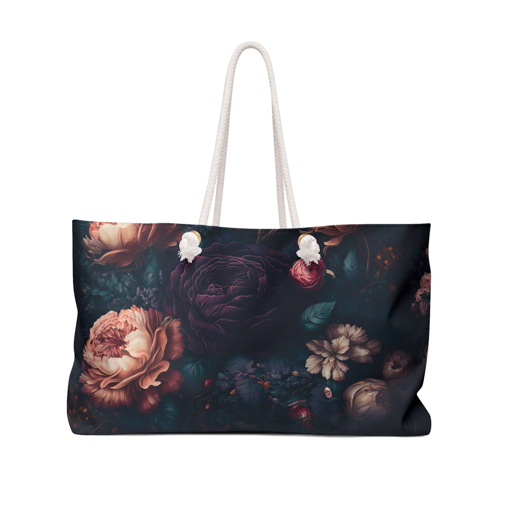 "Peace" Floral Weekender Bag