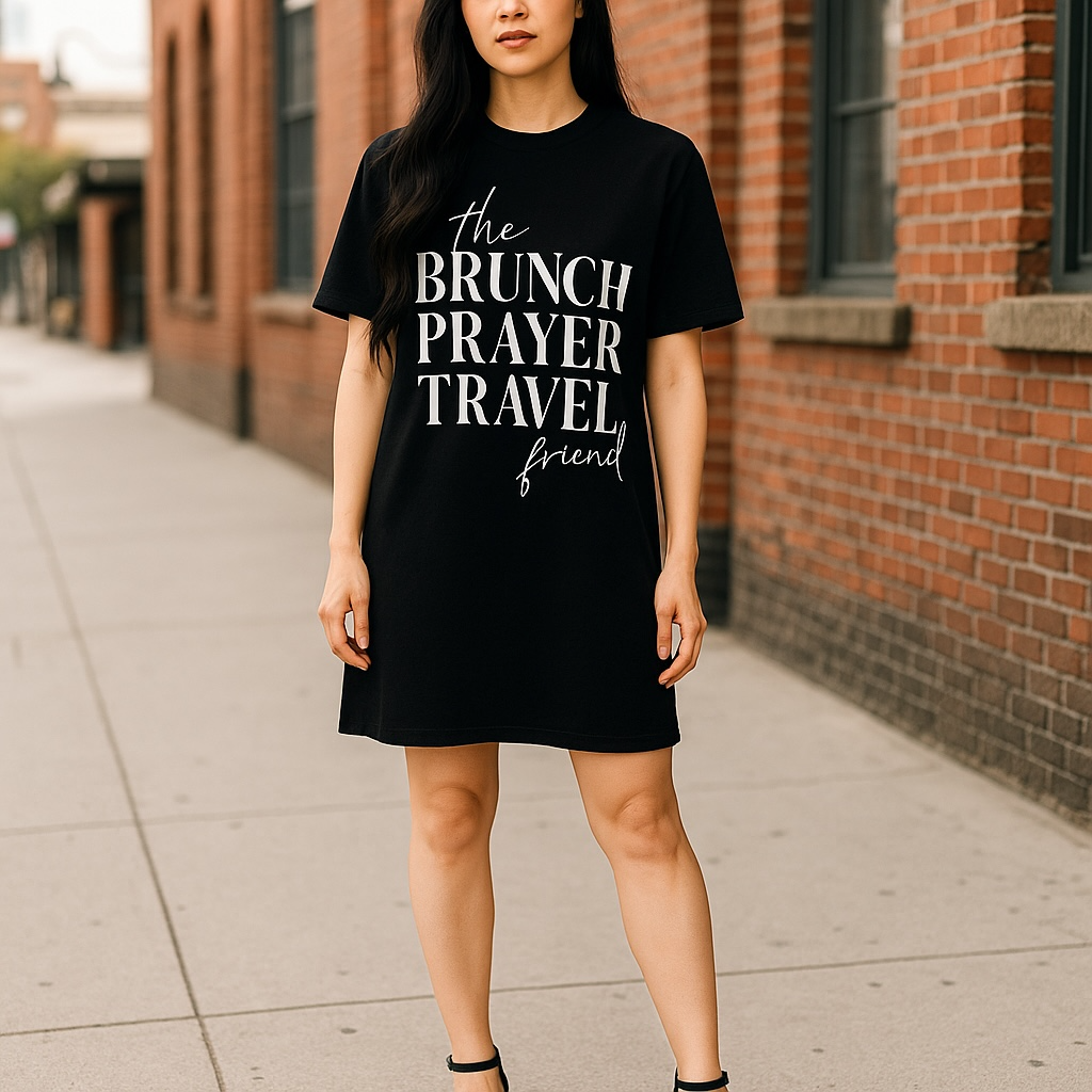 Brunch Prayer Travel Tee Shirt Dress