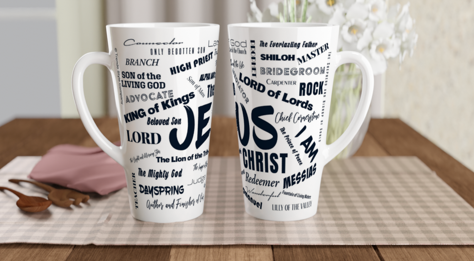 The "Name of Jesus" Latte Mug