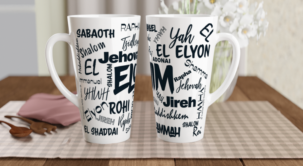 "Names of God Latte" Mug
